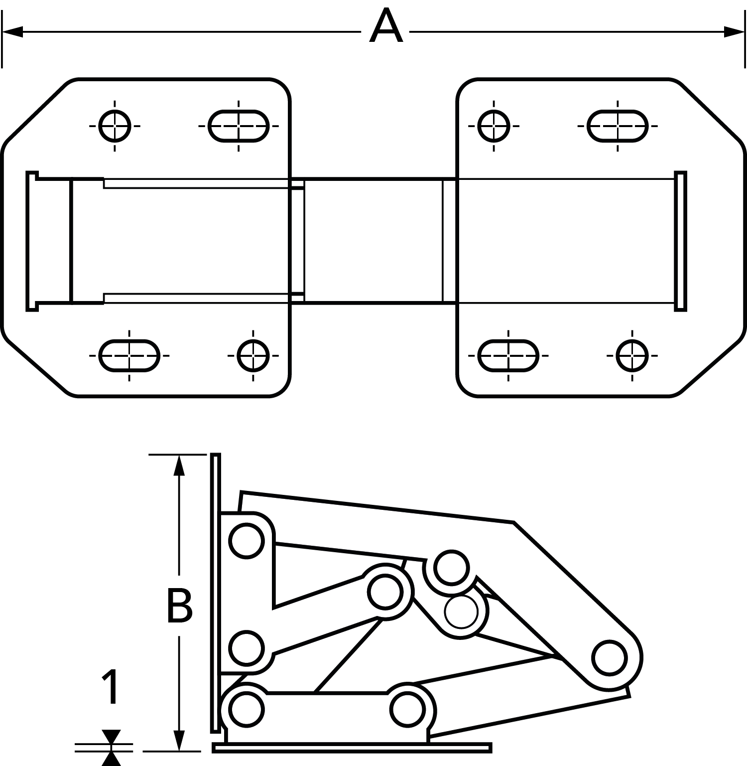 Easy-line scharnier